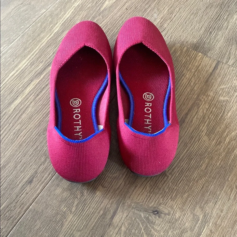 Rothy's red Flats with Elastic Topline and Minimalist Design - Picture 3 of 3